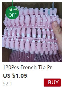 120pcs Pink French Tip Press-On Nails Medium Length Square Shape With Glossy Finish False Nails Full Cover Pre-Shaped Fake Nails