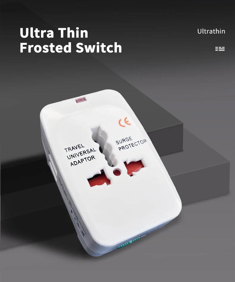 Universal Travel Adapter With 2 USB Ports Power Charger Adapter Outlet Converter Socket Plug Adaptor Connector EU UK US AU