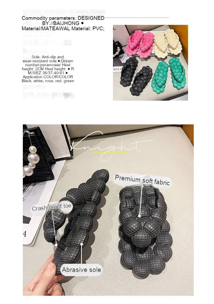 Flip-flops female summer wear ins fashion Korean version of all kinds of home indoor non-slip can wear flat slippers