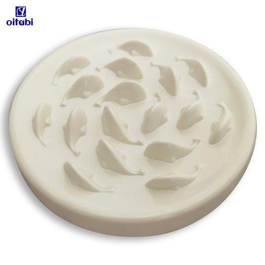 Oitabi Cat Slow Feeder Bowl Pet Dog Feeder Wet Food Slow Feed Raised Dish Healthy Eating Fun Interactive Feeding Bowls for Cats