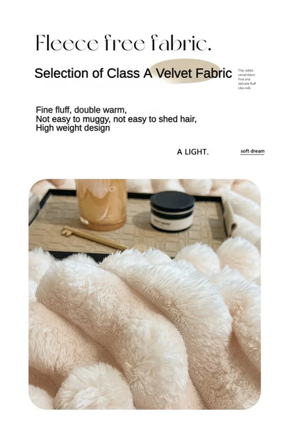 Solid Color Thickened Wide Striped Multifunctional Blanket Can Be Used As Bed Sheet Cover Blanket， Nap Blanket， Pet Blanket