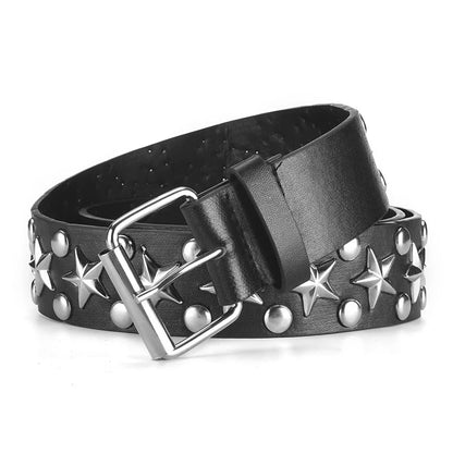 Women's Belt Fashion Pentagonal Star Belt Y2k Belt Camouflage Punk Hiphop Rock Men's Belt Paired With Jeans Belt Pu Leather Belt