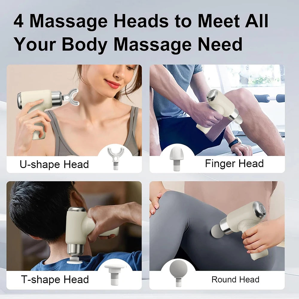 Smart Massage Gun Portable Fascial Gun Electric Massager Massage Hammer Home  Percussion Massager For Body Back And Neck Leg