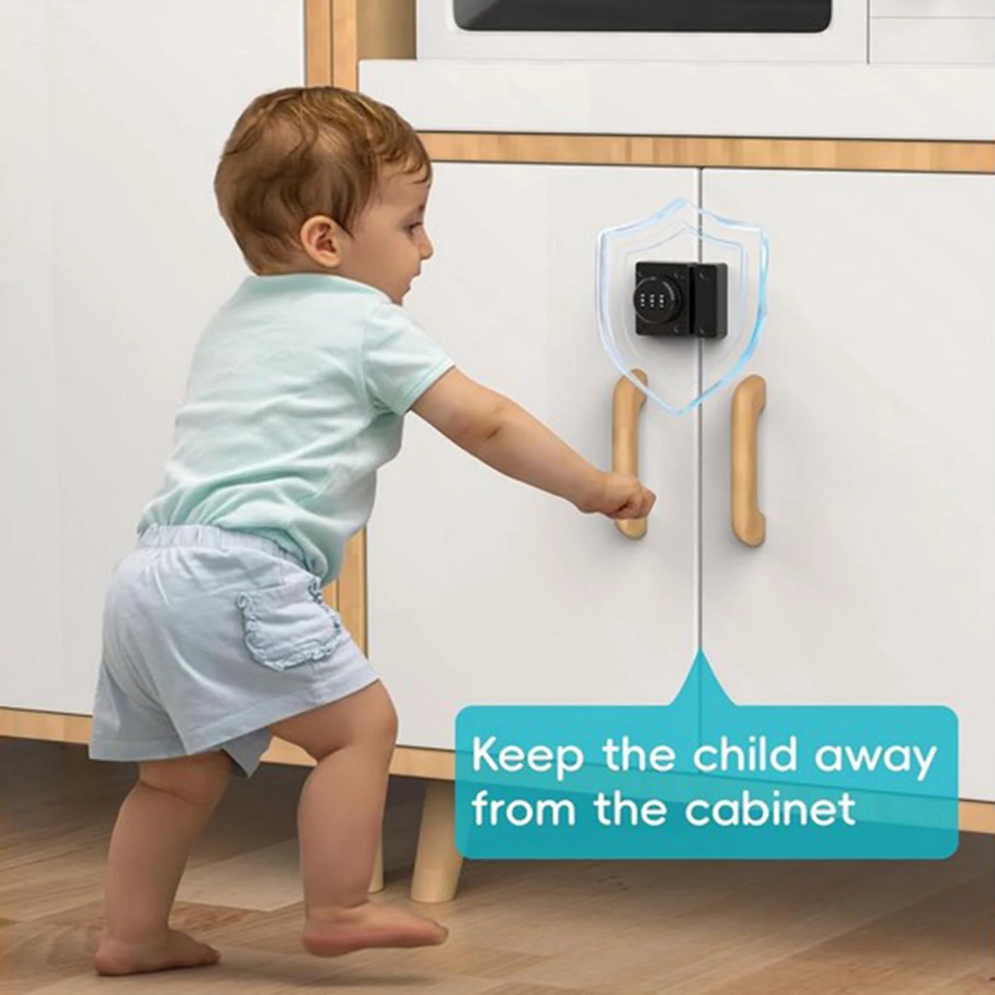 No-Punch Combination Door Cabinet Locks No Keys Needed Children Safety Enhanced Security for Home Interior Doors Entry Gate