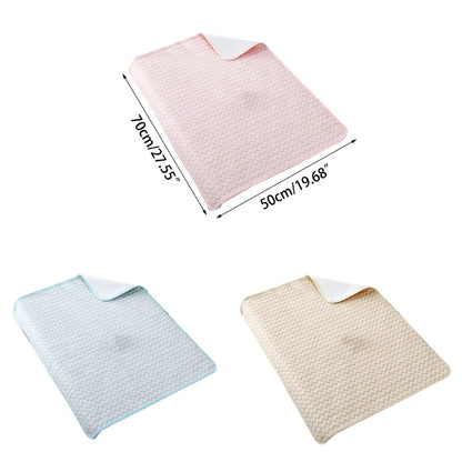 4Layer Waterproof Baby Diapering Changing Pad 70*50cm Ripple Pattern Crib Urine Mats Reusable Infant Toddler Bedding Accessories