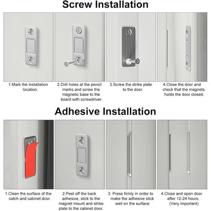 Magnetic Cabinet Catches Ultra Thin Door Strong Magnets Stopper Invisible Adhesive Drawer Magnet Lock for Kitchen Closet Closer