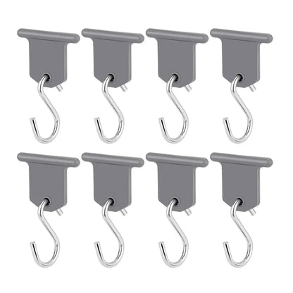 8Pcs Sturdy Awning Hooks for RV S Shaped Camping Awning Hooks Metal Party Light Hangers Hats Outdoor Camper Hanging Accessories