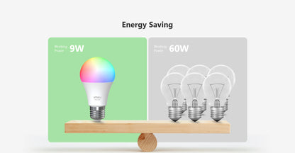 Imou B5（E26/E27）B22 Smart Light Bulb Control Lamp Base Dimmable Light Led Lamp Bombilla Colorful Changing 9W Function color