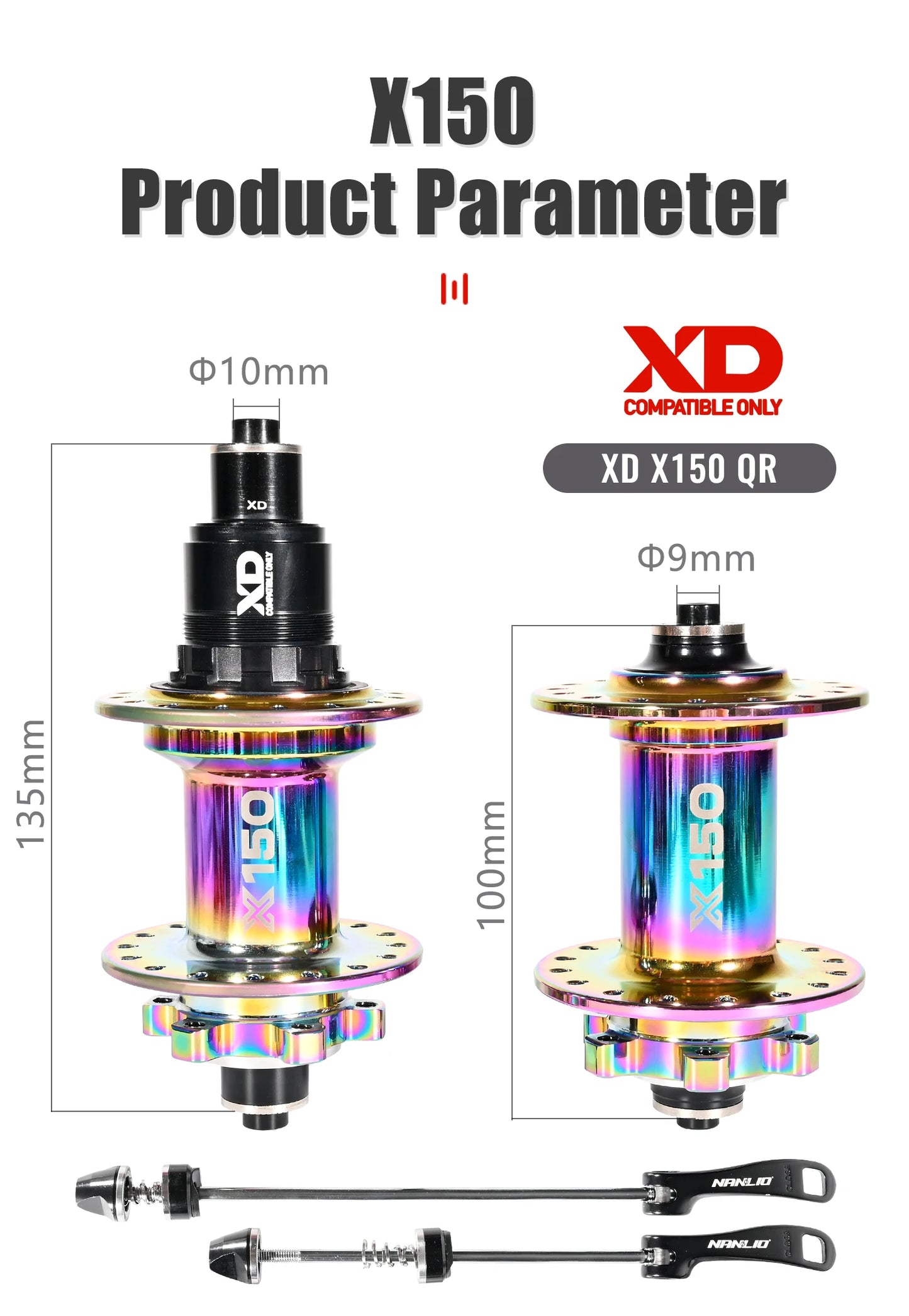 Bicycle hubs Nanlio X150 Mountain Bike Hubs 6 Pawls 150 Engagement Rear Hub HG MS XD 8-12 Speed 28 32 36 Holes Noisy wheel Hubs