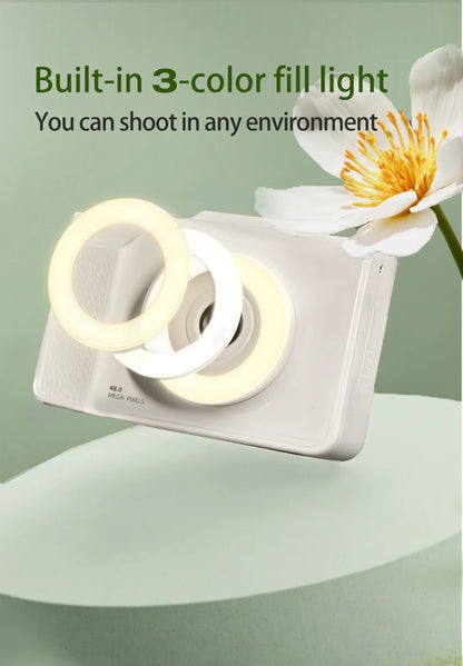 4K Digital Camera 6400w HD Flip Screen Camera Digital Camera Card Camera Shooting Camera Student Entry-level CCD Camera