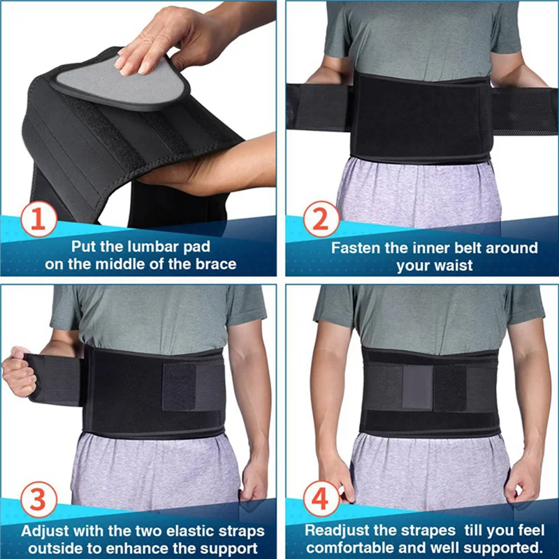 BHBD-Back Brace For Lower Back Pain, Back Support Belt For Women & Men, Breathable Lower Back Brace With Lumbar Pad(S) Durable