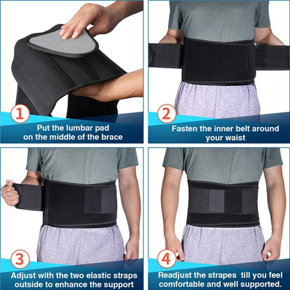 BHBD-Back Brace For Lower Back Pain, Back Support Belt For Women & Men, Breathable Lower Back Brace With Lumbar Pad(S) Durable