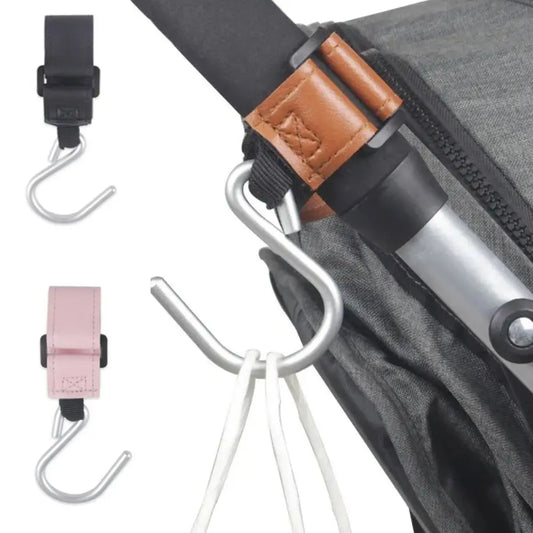 Multifunctional S Shape Baby Stroller Hooks PU Solid Color Hanging Hook Cart Organizer Cartoon Stroller Accessories Baby