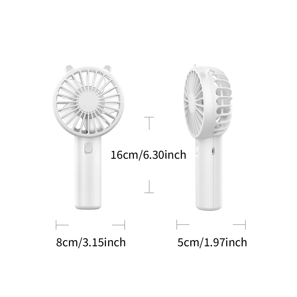 Portable Handheld Fan Small Cooling Fan USB Rechargeable Eyelash Eyelash Mute Cooler Handheld Fan Mini USB Rechargeable Desk