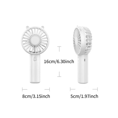 Portable Handheld Fan Small Cooling Fan USB Rechargeable Eyelash Eyelash Mute Cooler Handheld Fan Mini USB Rechargeable Desk