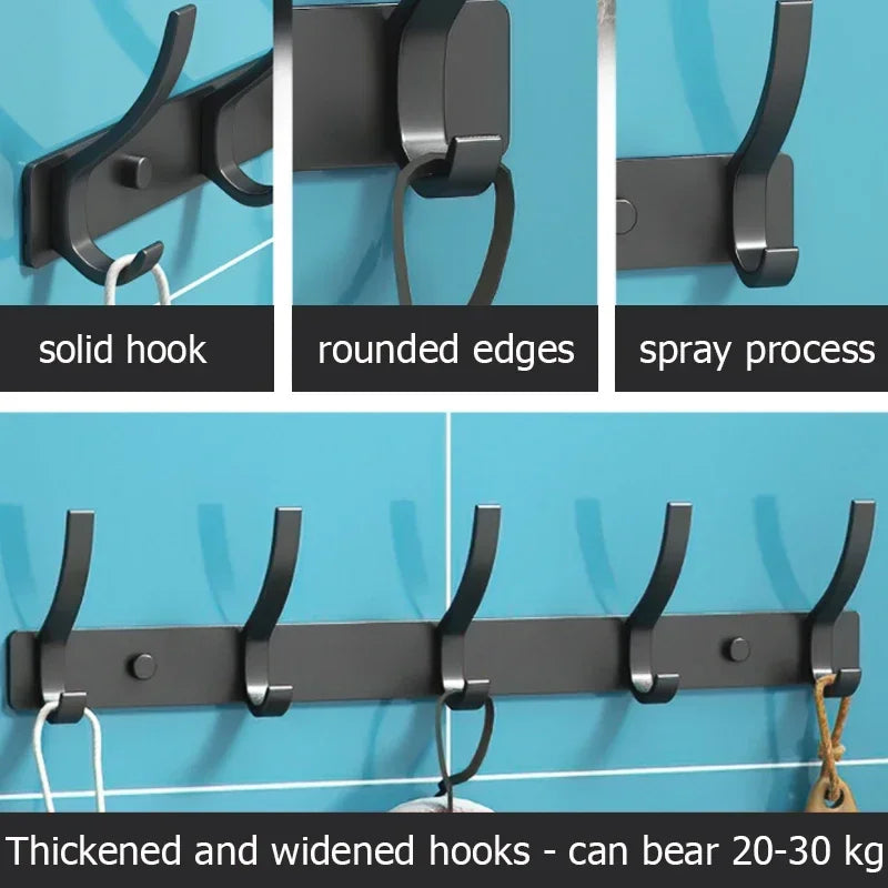 no drill Door Behind Hook Storage Wall Hanging Clothes Hanger Coat Hook Punch-free Hanger Bedroom Organizer Storage Kitchen Acce