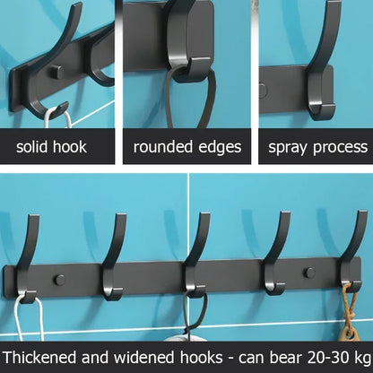 no drill Door Behind Hook Storage Wall Hanging Clothes Hanger Coat Hook Punch-free Hanger Bedroom Organizer Storage Kitchen Acce