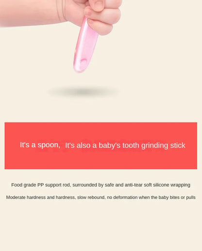 10 Pcs Baby Feeding Spoon Soft Silicone Spoons Training Spoon for Child kids Infants Temperature Sensing Feeding Feeder Flatware