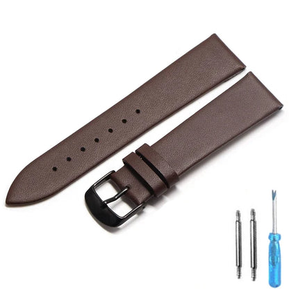 20mm watch band 18mm 20mm 22mm Leather strap thin smooth watch strap belt Suitable Suitable for smartwatches