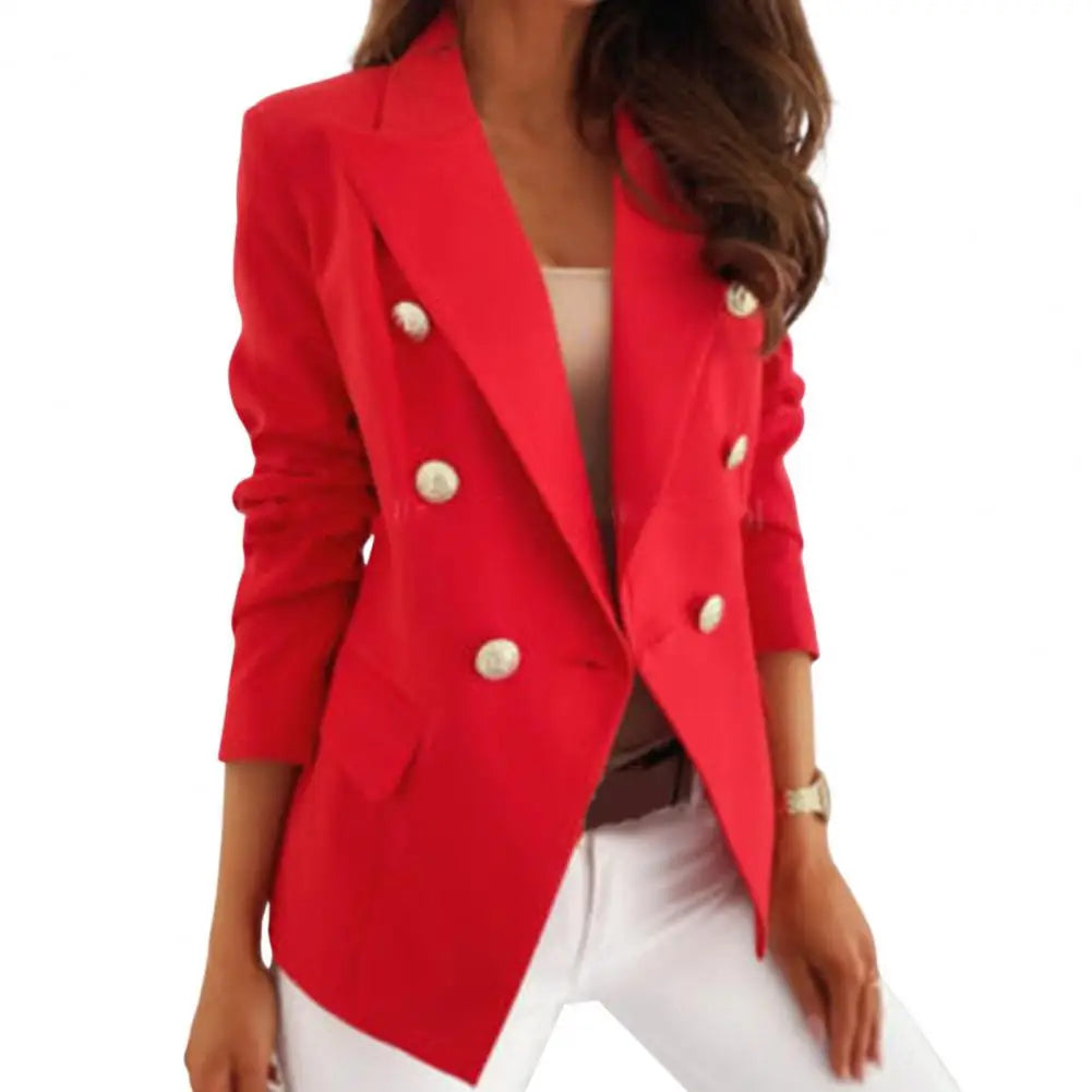 Autumn Over Size Women Coat Short White Female Office Black Ladies Long Sleeve Red Woman Elegant Casual Coats 2023