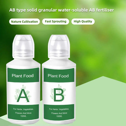 Fertilizer for Plants Plant Food A B Hydroponics Supplies 2 Piece Solution Growing System Accessories for Vegetables Fruits