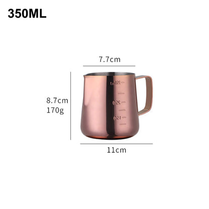 350ML/550ML Colorful Coffee Latte Milk Frothing Jug Milk Frother Pitcher Stainless Steel Jug Espresso Barista Pitcher Milk Pot