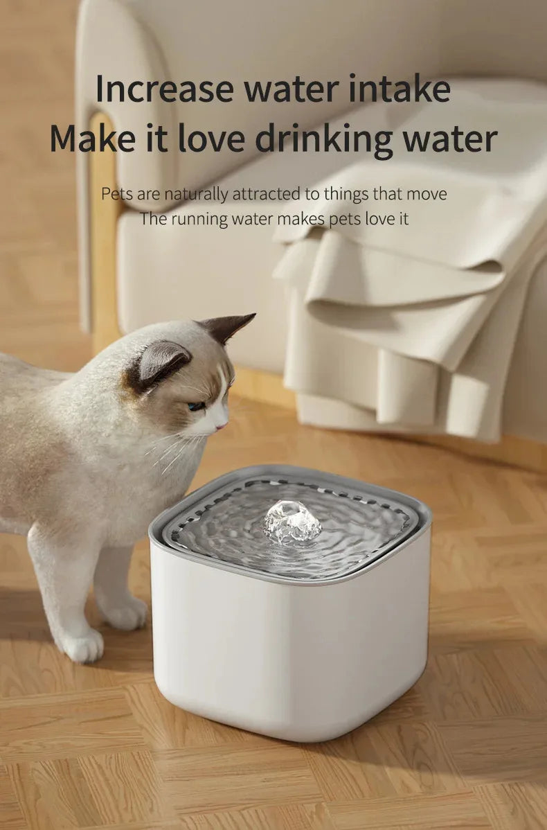 3L Smart Pet Water Fountain Automatic Induction Circulating Filtering Cat Water Drinker USB Electric Mute Cats Water Dispenser