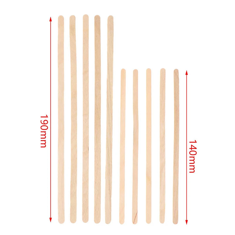 50pcs Disposable Wooden Coffee Stirrers Hot Cold Drinking Stir Beverage Stir Sticks Biodegradable Utensils Bar Cafe or Home Use