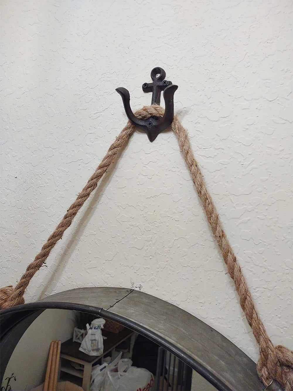 Cast Iron Nautical Anchor Wall Hooks Coastal Theme Decorative Hooks Towel Hanger Jacket Holder Unique Key Hooks Backpack Racks