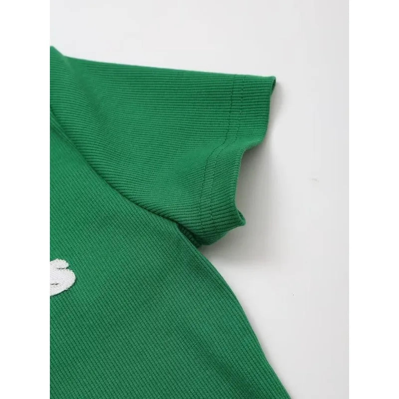 Sports Sets for Women 2 Pieces Holiday Outfits Womens Vacation Outfits Woman 2024 Elegant Casual Short Sleeve Sets