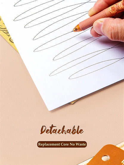 4PCS Retro Style Handbook Pen Marker Graffiti Brush Inscription Pen Office Culture and Educational Supplies