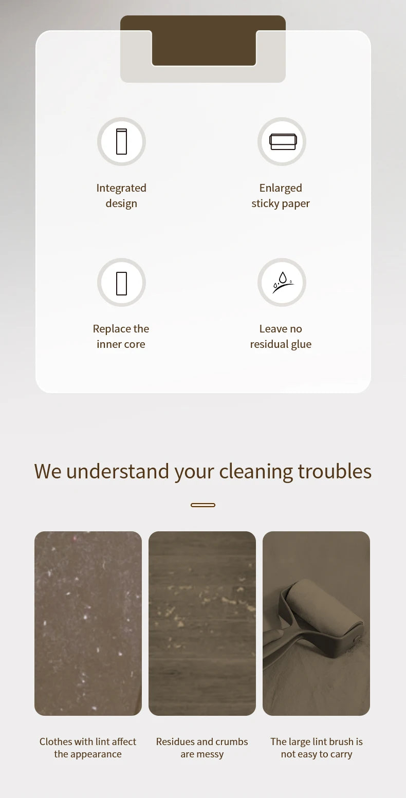 Portable Mini Clothing Lint Roller For Vercoats Woolen Clothes Static Electricity Grooming Brush for Pet Hair