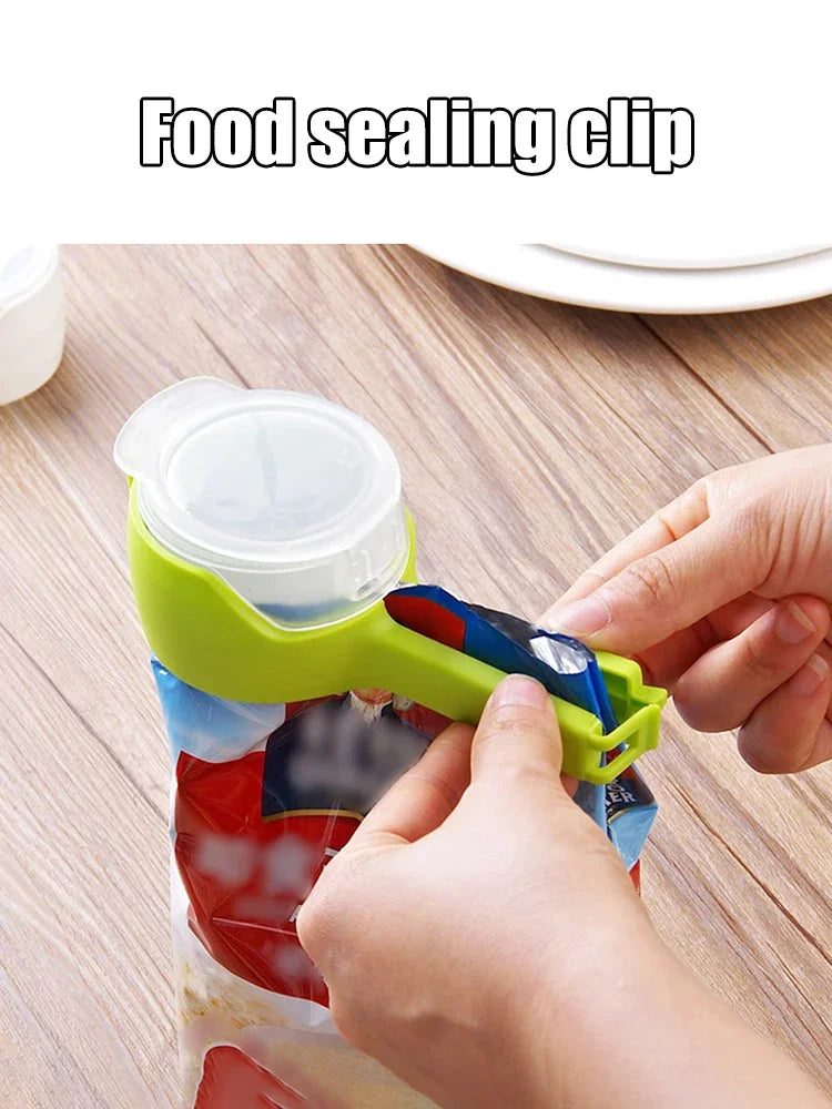 Food Storage Seal With Dumping Port, Food, Chip Bag Clip, Plastic Cover Food Clip,  For Sorting And Storing Food In The Kitchen