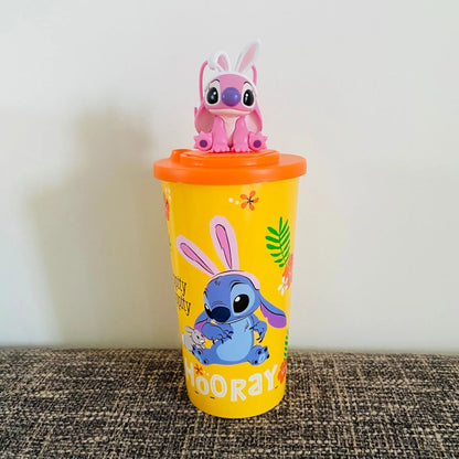 In Stock Stitch Peripheral Water Cup-Shaped Cups Straw Cup-Shaped Buckets Popcorn Buckets Desktop Decoration Children Gift