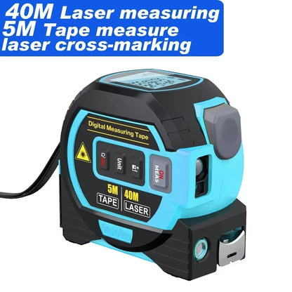 Laser Tape Measure 3 In 1 Digital Tape Measure High Precision Laser Rangefinder Steel Tape Measure High Elasticity