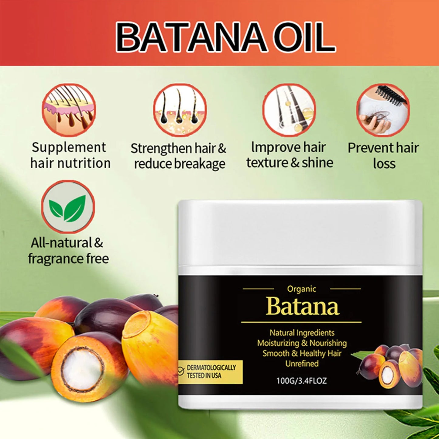 1/2/3/5PCS Batana Care Oil For Hair Growth batan Care Oil hair Growth Oil hair Oil Stimulates Hair Growth Batana Care Oil Moistu