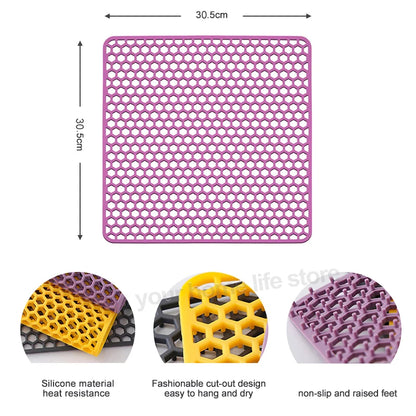 Sink Protectors for Kitchen Sink,Silicone Sink Mats for Bottom of Kitchen Sink Grid Accessory,Non-Slip Sink dish drying Mat