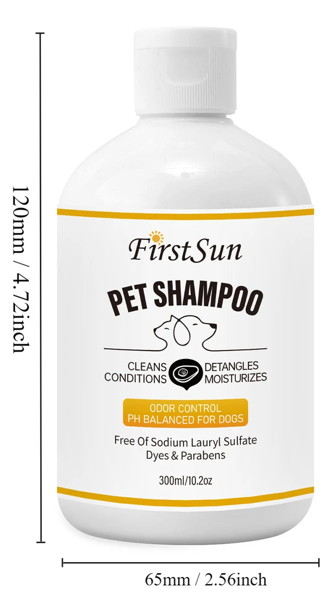 Gentle Dog Shampoo Pet Shampoo Body Wash Cat Shampoo Shower Gel Pet Wash Odor Eliminating Natural Deodorizing Shampoo Dog Bath