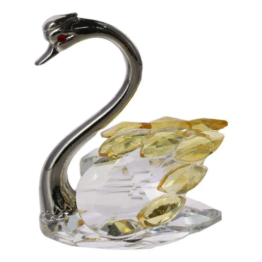 Beautiful Glass Home Decoration, Cute Swan Statue, Home Decoration, Dining Table Family Collection Gift, Home Crystal Decoration