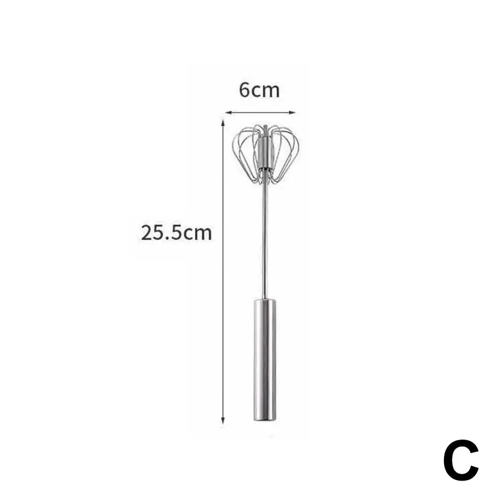 Egg Beater Semi Automatic Mixer Manual Self Turning Steel Easy Whisk Hand Blender Egg Cream Stirring Baking Cooking