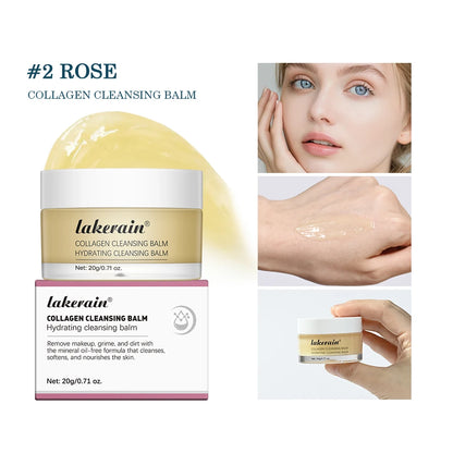 Pro-Collagen Cleansing Balm 3in1 Facial Cleanser For All Skin Types Soften Deep Cleanse Hydrate Makeup Non-greasy Cleansing Balm