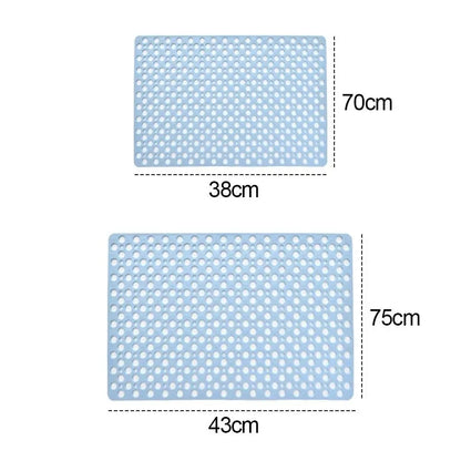 Slip Anti Mould Rubber Anti Slip Bath Mat with Drain Holes Machine Washable Antibacterial Resistant Shower Mat for Shower or Tub