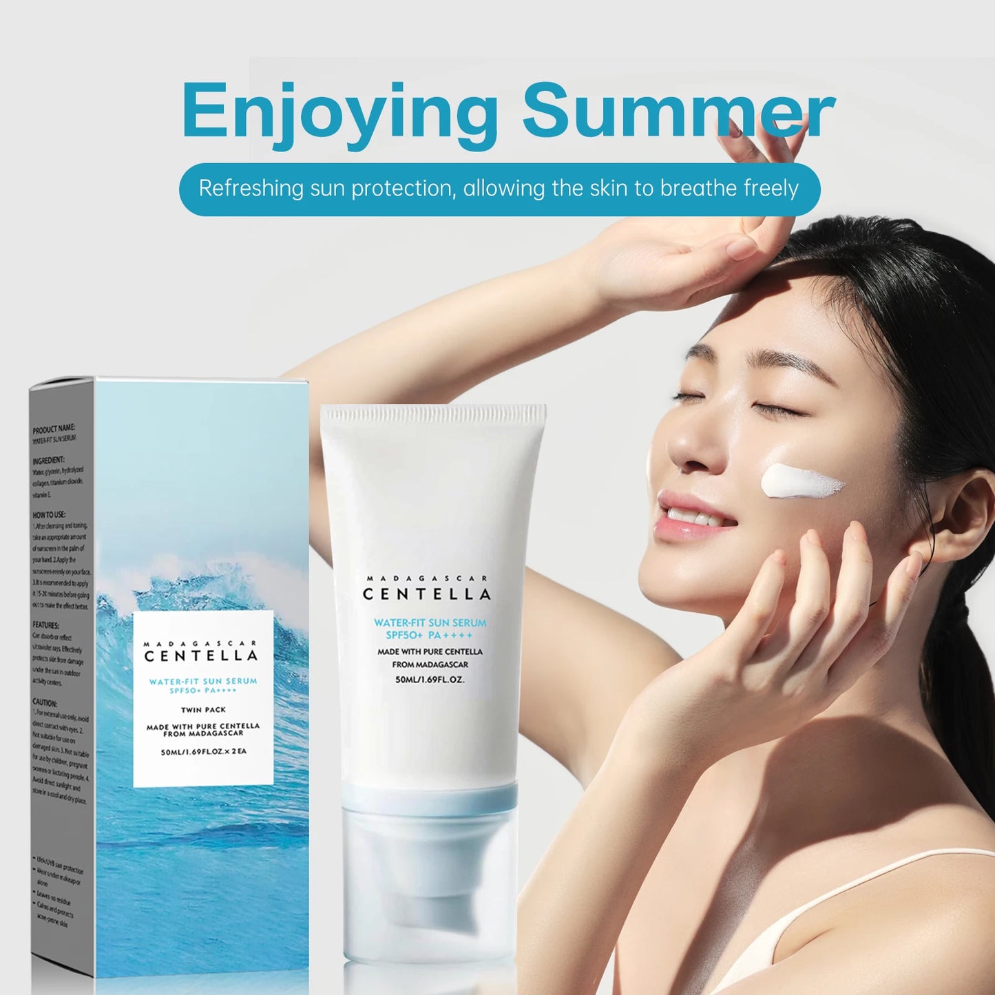 Facial Sunscreen 50+Solar Sunblock Skin Whitening Cream Korean body lotion Moisturizing Protector Care Body Sunscreen