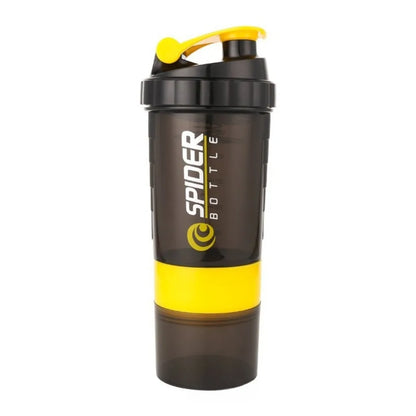 3 Layers Shaker Protein Bottle Powder Shake Cup Water Bottle Plastic Mixing Cup Body Building Exercise Bottle
