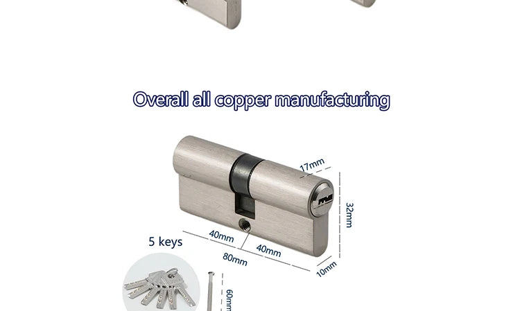 Indoor bedroom doors and windows 60 70 80 mm lock cylinder Smart door locks Electronic lock House door locks