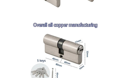 Indoor bedroom doors and windows 60 70 80 mm lock cylinder Smart door locks Electronic lock House door locks