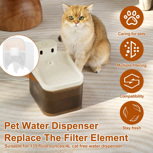 12 Set Cat Water Fountain Filters and Sponges Multiple Filtration System Cat puppy dog feeding and water cat pet accessories