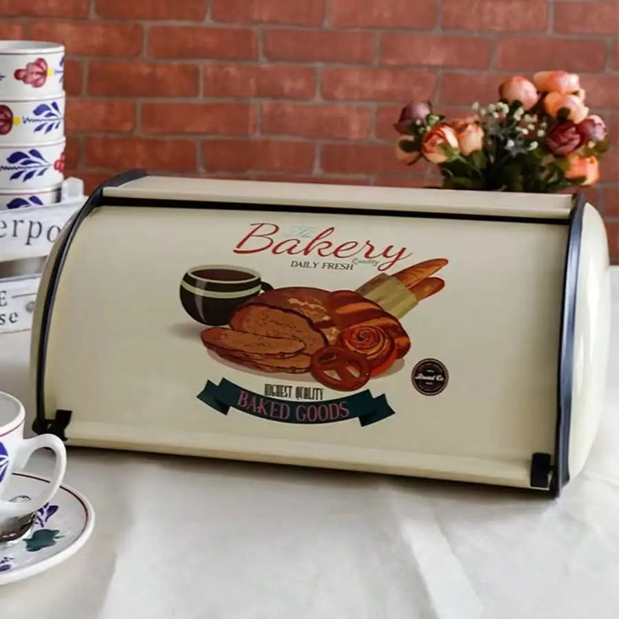 Bread Bin Bread Holder Large Capacity Stainless Steel Bread Box Holder Bin Container Kitchen Storage Organizer Bread Storage Box