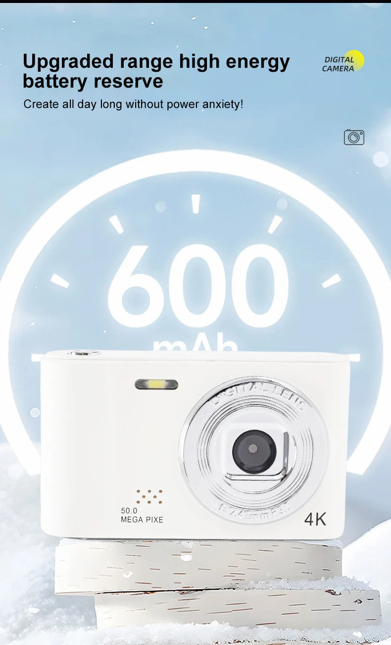 Digital Camera Retro CCD Portable Camera Dual Camera Flash 8x Digital Zoom Entry-Level Small Students Campus Selfie camera