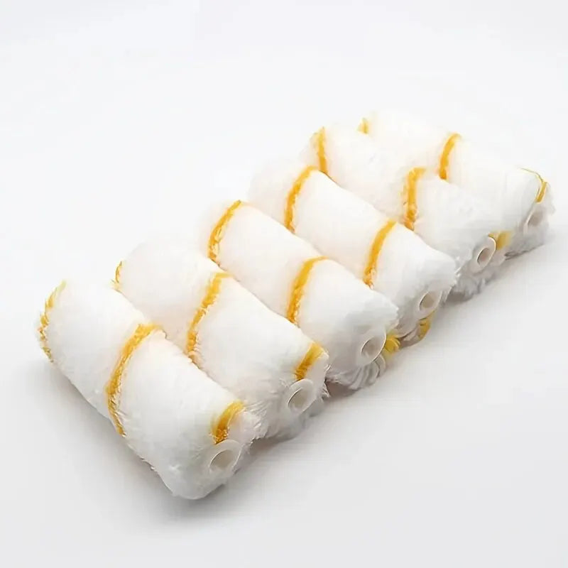 10pc Paint Roller Brush Dense Bristles Latex Paint Roller For Painting Walls, Cabinets, Doors, Fences